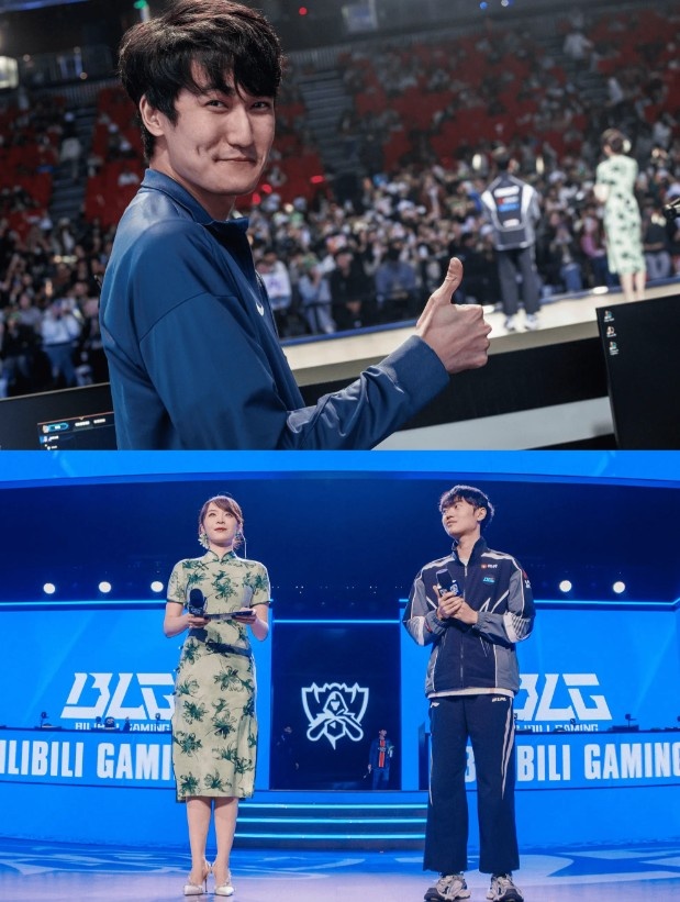 LOL官推晒Karsa在幕后给Knight比赞的照片：Karsa &amp; Knight